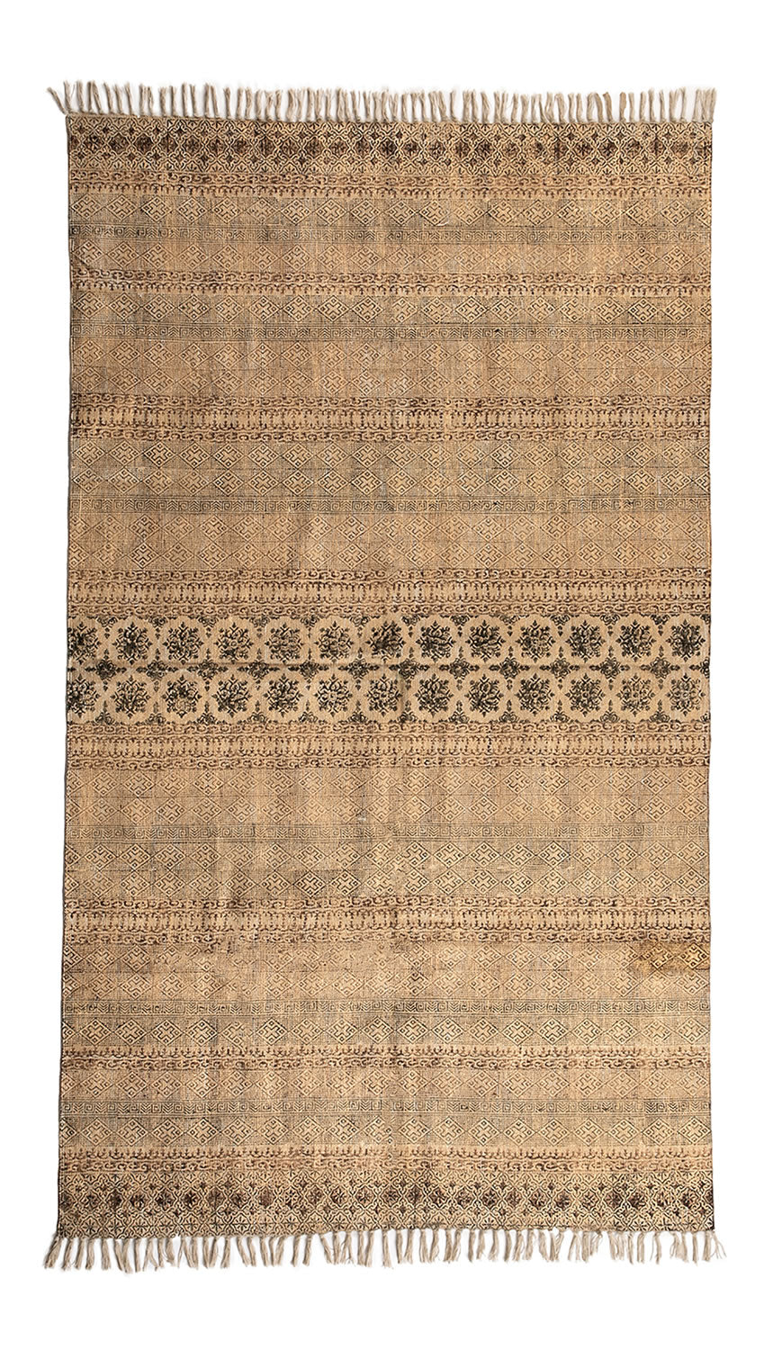 Suvarna Hand Block Printed Cotton Rug