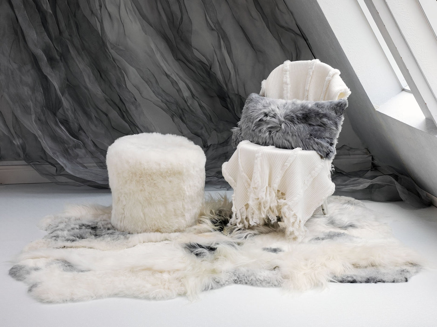 Icelandic Shorn Pouf