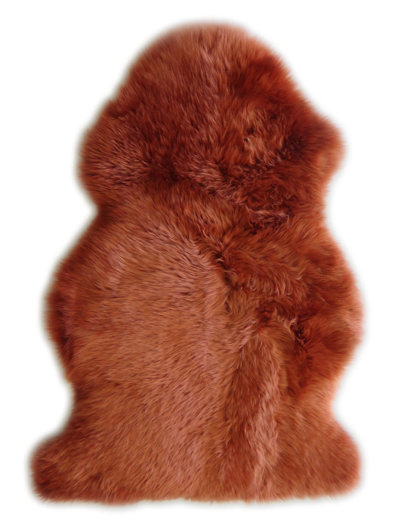 Rust Single Sheepskin Rug