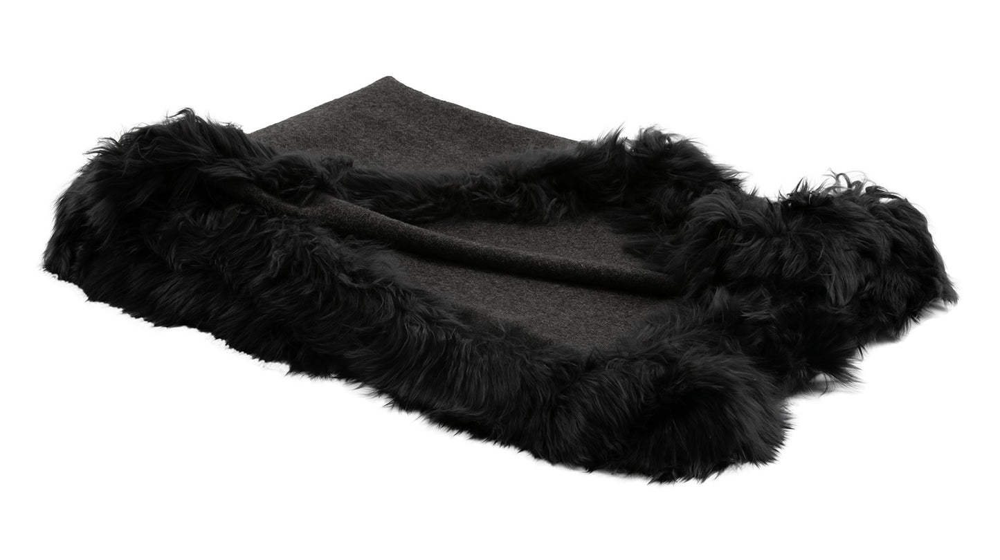 Alpaca Throw Luxe - Charcoal