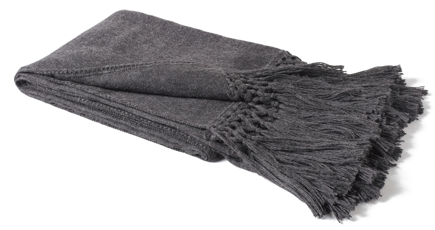 Charcoal Alpaca Throw - Cool