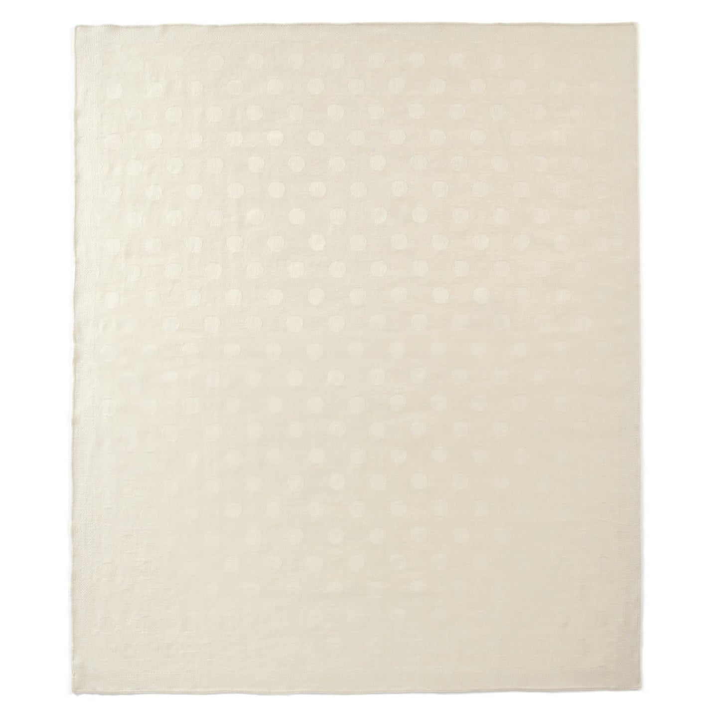 Ivory Alpaca Throw - Dots