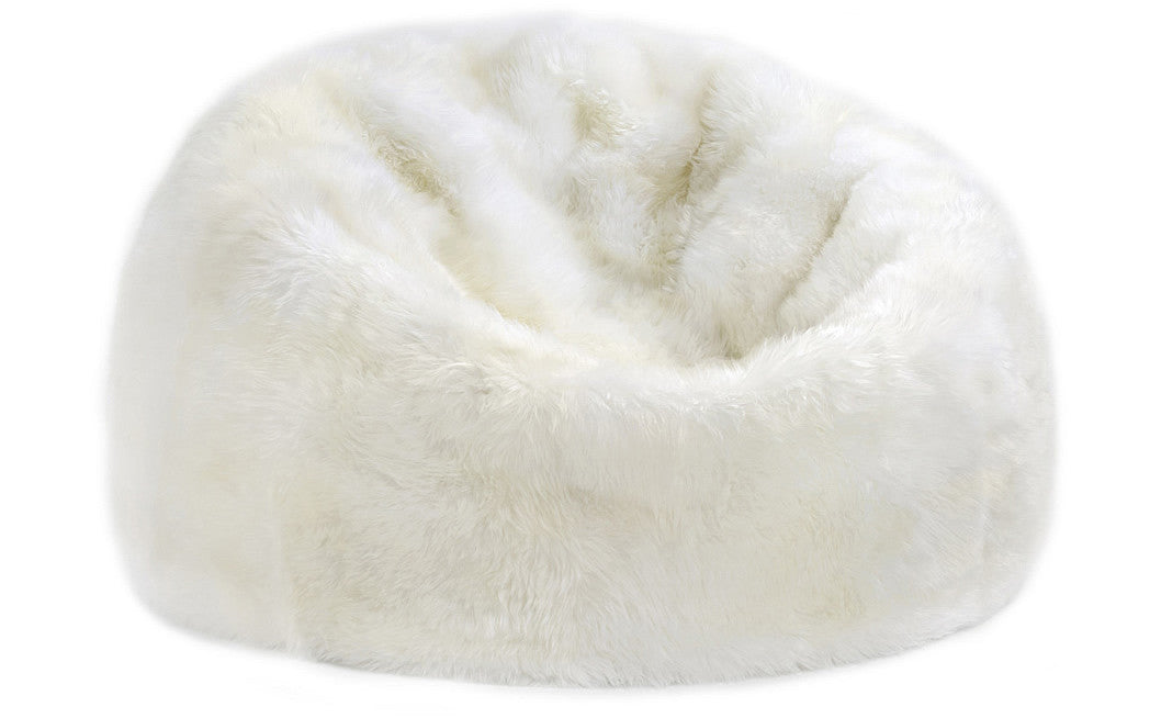 Ivory Sheepskin Bean Bag