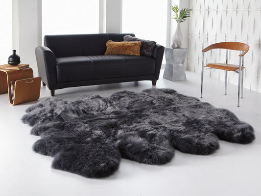 Steel Octo Sheepskin Rug