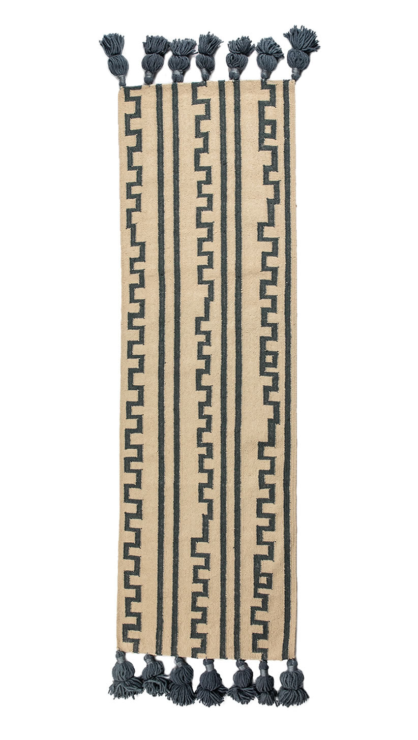 Chanda: 2.5ft x 8ft Printed Cotton Rug