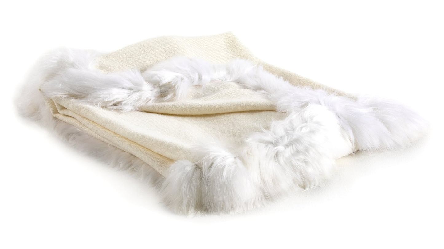 Alpaca Throw Luxe - White