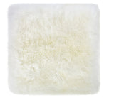 Top View - Ivory Sheepskin Cube